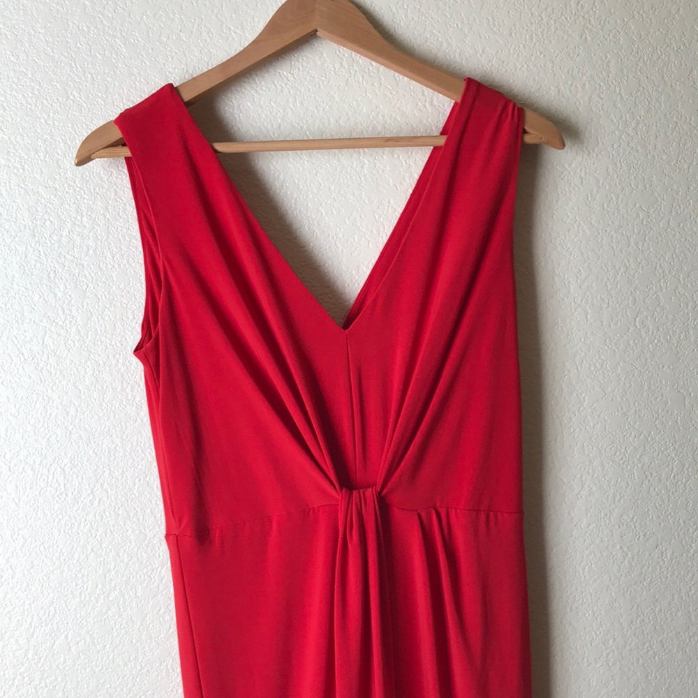 Laundry by Shelli Segal Red Ruched-Front Gown - Picture 4 of 5